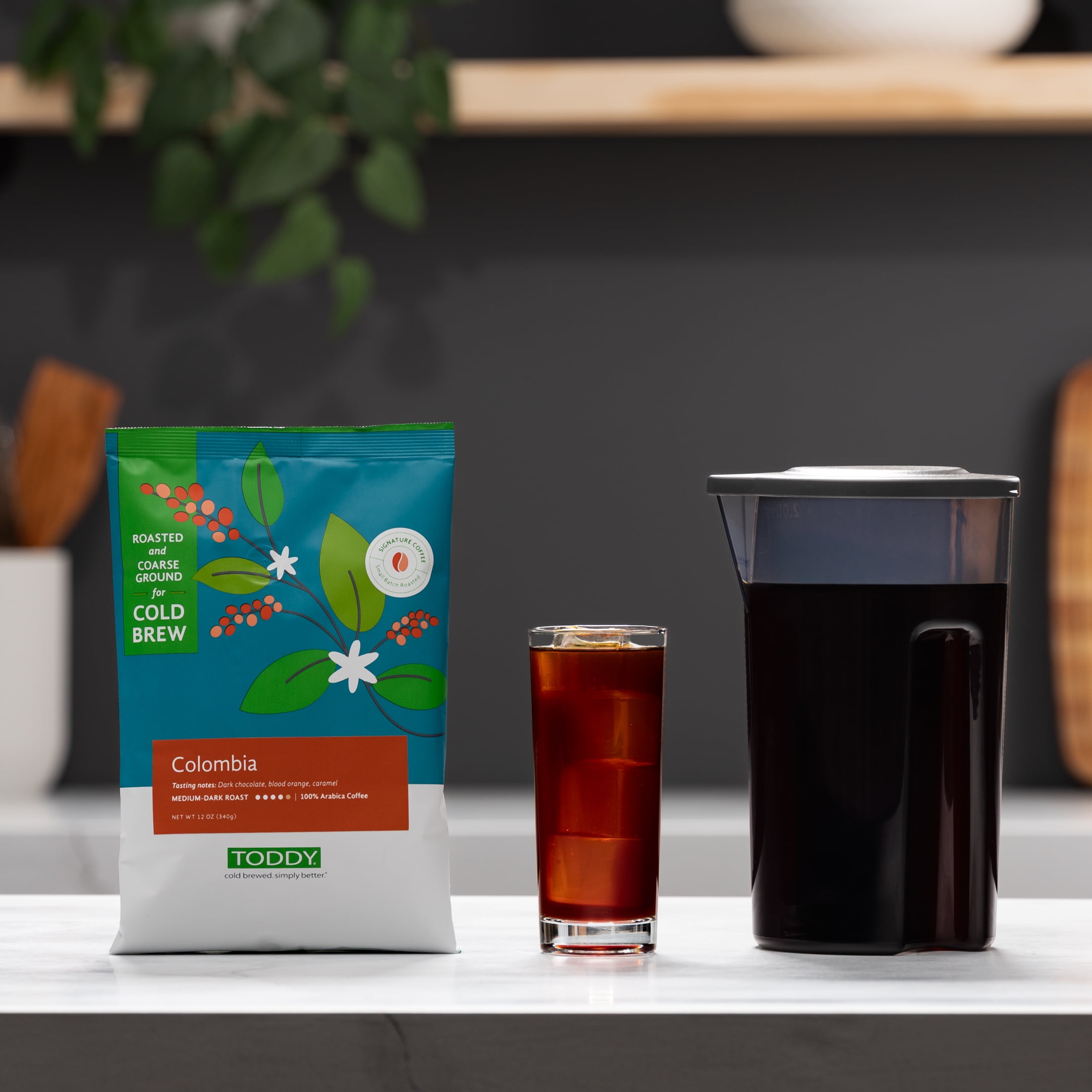 (6 pack) Colombian Cold Brew Coffee, Coarse Ground Coffee