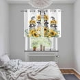 thumbnail image 4 of Sunflower Gnomes Kitchen Curtains Window Panels, Spring Eucalyptus Floral Watercolor Insulated Window Treatment Curtain, Grommet Curtains for Bedroom/Living Room/Bathroom, 2 Piece 27.5"Wx39"L, 4 of 8