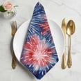 thumbnail image 2 of 4th of July Cloth Napkins, Independence Day Patriotic Fireworks Red Blue Washable and Reusable Dinner Napkins Set of 8, Table Napkin for Kitchen Party Birthday Wedding Hotel Housewarming 20"x20", 2 of 9