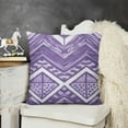 thumbnail image 2 of YINGXI  Geometric Throw Pillow Cushion Case, Home Phrase Minimal Zigzag Squama Dahlia Flower Petals Chevron Tribal, Modern Accent Double-Sided Digital Printing,Lavender and White 18x18in, 2 of 5
