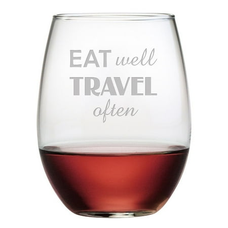 ate glass susquehanna glass eat well travel often stemless wine glass set of 4 walmart ate glass susquehanna glass eat well travel often stemless wine glass set of 4 walmart