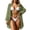 Green, variant on Womens Swimsuit Coverup Beach Cover Up Jacket Bikini Cardigan Button Down Shirt Solid Color Loose Fit Khaki L
