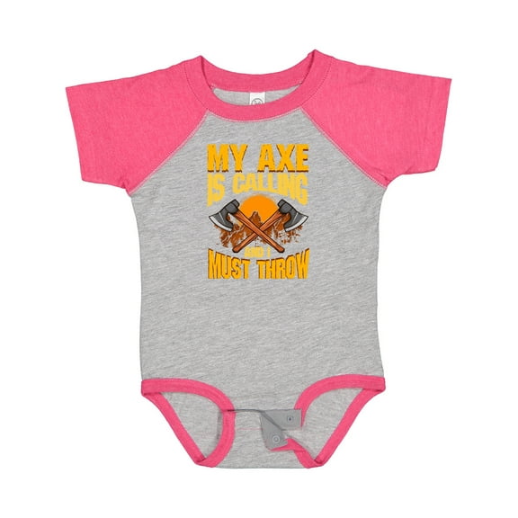 Inktastic Axe Throwing Funny Boys or Girls Baby Bodysuit