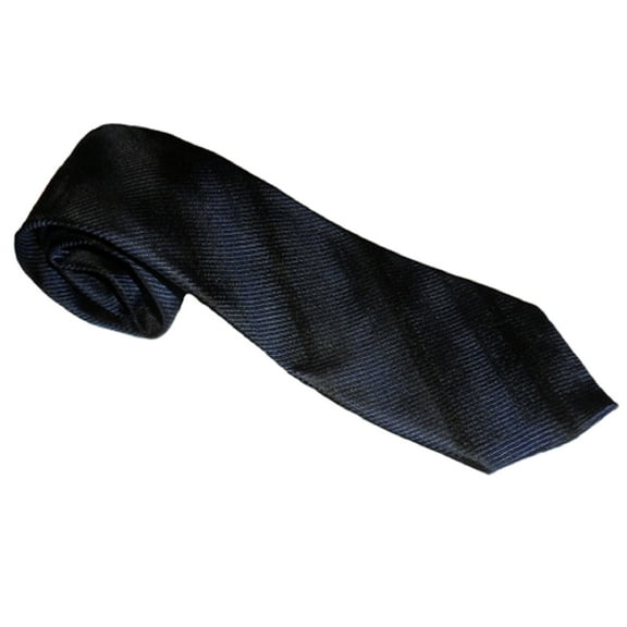 Marc Anthony Tapered Repp-Striped Tie (Denim Blue/Black)