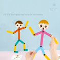 thumbnail image 4 of Wooden Man Activity Toy, Small Wooden Man Jigsaw Puzzle Game For Children's Early Education, Educational Exercise, Fine Hand Movement, Educational Wooden Tabletop Game, 4 of 5