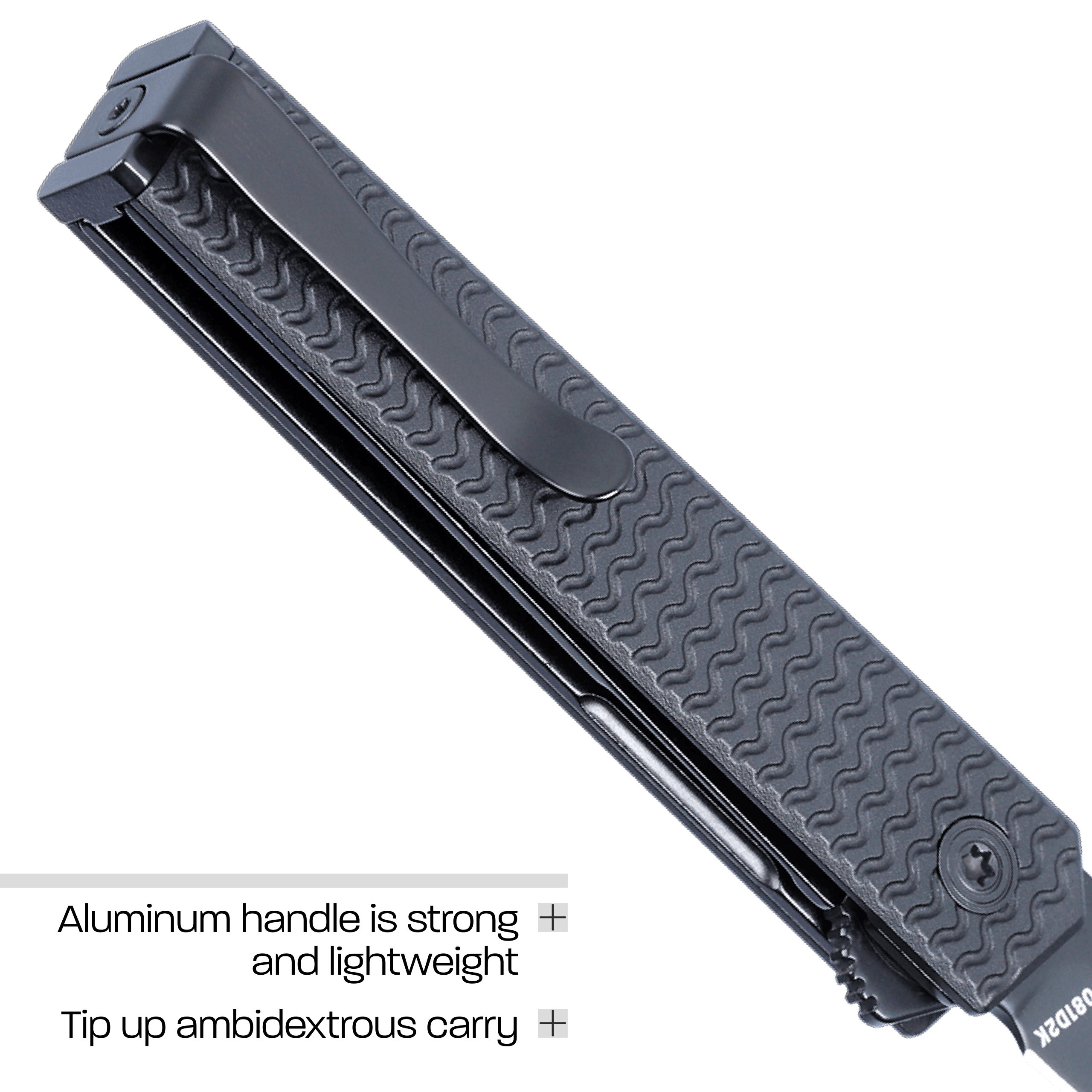 CRKT CEO Microflipper Everyday Carry EDC Pocket Folding Knife with Liner Lock: D2 Plain Edge Blade, Aluminum Handle, Reversible Pocket Clip, 7081D2K