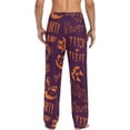 thumbnail image 7 of Men's Pajama Pants with Pockets Sleepwear Lounge Pants Stretch Casual Doodle Hand Drawn Halloween, 7 of 7