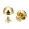 thumbnail image 1 of Unique Bargains 12x7mm Vissés Retour Rivets Creux Tête Ronde Clous en Cuir Dorés 20 Pack, 1 of 5