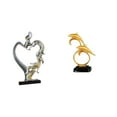 thumbnail image 1 of Figura romántica de pareja de delfines, estatua coleccionable moderna para dormitorio, boda, oficina, escritorio, armario, estantería, chimenea, mesa,, 1 of 8