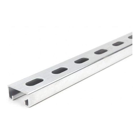 Strut Channel, 5 ft. L, Aluminum, 14 Gauge (2 Pieces)