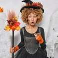 thumbnail image 5 of YIMWNYI Halloween Witch Besom, Decorative Broom for Parties, Costume Accessories for Halloween Celebration, Fun Witch Props with Ghostly Design, Lightweight and Portable Halloween Decoration, 5 of 6