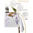 thumbnail image 2 of Purple Ombre Botanical Table Cloth, Watercolor Country Pastoral Leaf Waterproof Tablecloth for Rectangle Tables, Reusable Washable Fabric Table Cover for Restaurant Kitchen Dining Tables 60"x120", 2 of 6