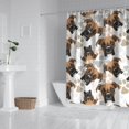 thumbnail image 2 of Cute Doberman and Dog Footprint Shower Curtain 84"x72" ,Bathroom Decorative Shower Curtains Set with 12 Hooks,Modern Waterproof Washable Shower Curtain, 2 of 6