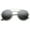 Silver / Smoke, variant on sunglassLA Unisex Retro Fashion Minimal Thin Metal Brow Bar Round Sunglasses (Gold / Smoke) - 52mm