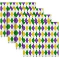 thumbnail image 5 of Coolnut Mardi Gras Cloth Napkins Set of 4, Oversized Washable Reusable Polyester Dinner Table Napkins for Family, Restaurant, Party Decor, 20 x 20 Inch, 5 of 7