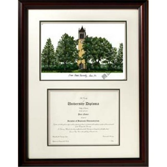 Campus Images IA998V Iowa State University "Scholar" Lithograph and Diploma Frame