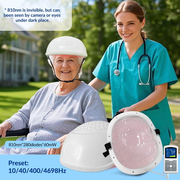 Frovab 810nm Near-Infrared Light Brain Therapy Device for Brain Relaxation & Cognitive Function, 1-20000Hz Frequency