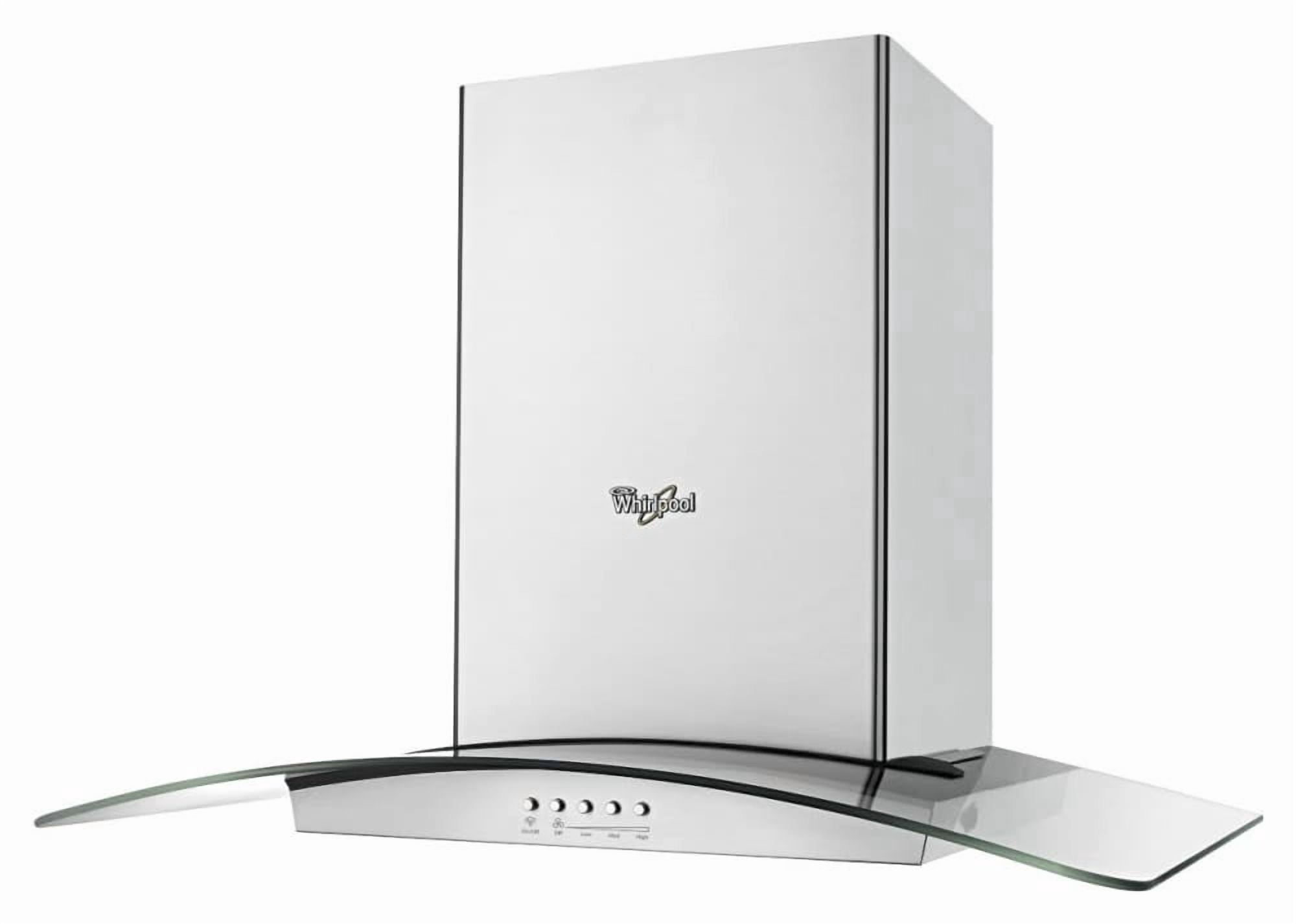 36 Inch Wall Mount Chimney Range Hood with 400 CFM Internal Blower, Glass Edge LED Lighting