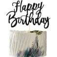 thumbnail image 1 of Decoración para Pastel YUINYO Handmade Glitter Feliz Cumpleaños Negro, 1 of 7