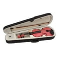thumbnail image 3 of Professional Violin Case 1/8 Size, Triangular Hard Shell Lightweight Violin Case with Acoustic Basswood Violin & Bow & Rosin, Pink, 3 of 9