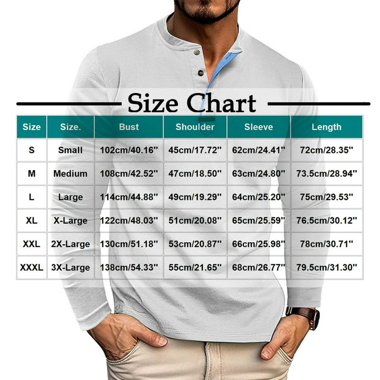 Ohufall Men's Cotton Long Sleeved Shirts Fashion Solid Casual