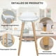 thumbnail image 5 of Taburete de Bar Ajustable FurnitureR Juego de 2 Sillas Altura Ajustable Blanco Moderno, 5 of 5