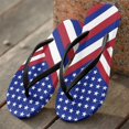 thumbnail image 2 of Uourmeti USA Flag Stripe Shower Flip Flops Women Sturdy and Cozy Toe Strap Non Slip Womens Sandals Comfortable, 2 of 7