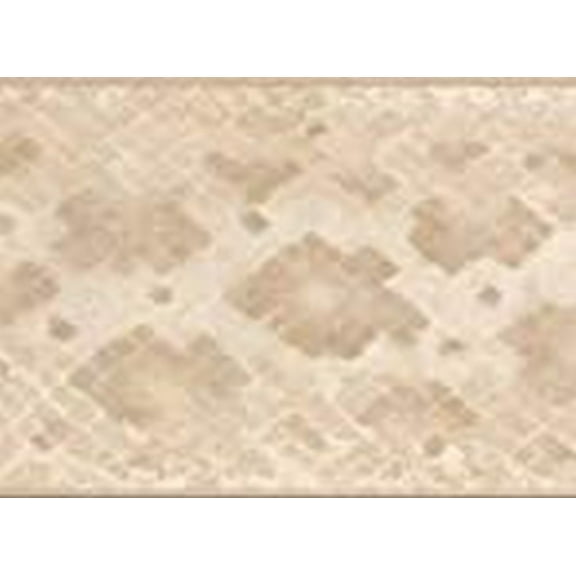 Concord Wallcoverings Wallpaper Border Damask Pattern Ornamental Print for Living Room, Cream Beige White, 5.25 Inches by 15 Feet NA016144B