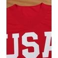thumbnail image 5 of USA and American Flag Graphic Sweatshirts for Women 4th of July V-Neck Off Shoulder Sweatshirt Oversized Pullover Tops Shermie, 5 of 6