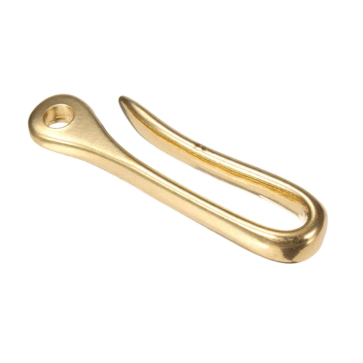 Solid Brass Fish Hook Key Chain Keyring Keys Belt Wallet Clip Keyfob Pocket Keyc 