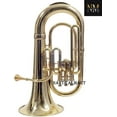 thumbnail image 3 of Brass Bb Flat Musical Instrument Euphonium 3 Valve With Free Hard Case Mouthpiece (Brass), 3 of 4