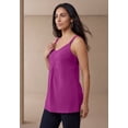 thumbnail image 3 of Jessica London Women's Plus Size Stretch Cotton Shirred Tank, 3 of 4
