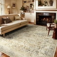 thumbnail image 2 of Deerly Area Rug 6x9 Rugs for Living Room Beige Machine Washable Rug Non Slip Living Room Rug Vintage Carpet Rugs for Bedrooms Dining Room Office, 2 of 8