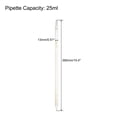 thumbnail image 2 of Pipetas de gotero graduadas 2 piezas 25ml reutilizables de vidrio borosilicato para transferencia de líquidos para laboratorio, química, transparente, 2 of 5