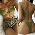 thumbnail image 6 of ZPAQI Women Criss Cross Bathing Suit Printed Bikinis 3 Piece Swimsuit with Beach-Skirt, 6 of 18