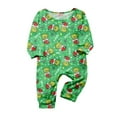 thumbnail image 2 of 2025 Fun Holiday Pjs Sleepwear Loungewear, Green Monster Family Matching Christmas Pajamas Sets For Family Women Men Halloween Xmas Long Sleeve Green Monster Print Nightwear For 18 Months, 2 of 3