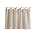 thumbnail image 2 of Hometravel Linen Striped Half Curtain, Bow Tie Cabinet Cover with Farmhouse Style, Decorative Oven Door Valance for Kitchen, Homestay, and Rustic Window Accent, 2 of 6