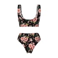 thumbnail image 6 of Rocae Rose Flowers for Bikini Set for Women Two Piece Sexy High Swimsuits Split Crossover Bikini XX-Large, 6 of 9