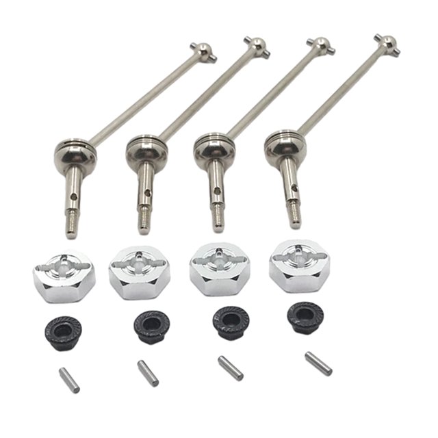 Junta de Transmisión Tholdsy Universal Aleación Aluminio 1/14 Wltoys 144001 Plata