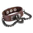 thumbnail image 1 of Exquisita Punk de material cuero , Brazalete Gótico, Brazalete, , Accesorio de Joyería, Ligero, Antialérgico, para , Discoteca, Cospl café, 1 of 8