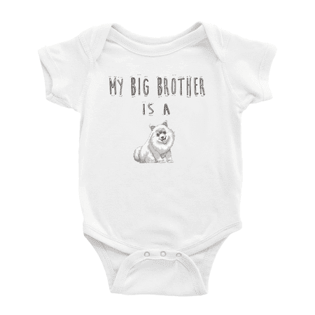 

My Big Brother Is A Samoyed Dog Cute Baby Clothing Jumpsuits Boy Girl