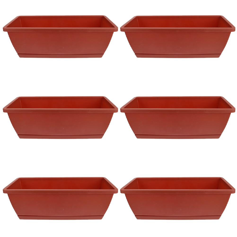 Weijiyouyu 6pcs Plastic Flower Pot Garden Planter Basket Home Balcony Large Plant Flowerpot