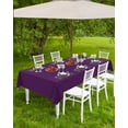 thumbnail image 4 of Dark Purple Outdoor Tablecloth with Umbrella Hole and Zipper, Solid Color Table Cover for Rectangle Tables Waterproof Tabletop Collection for Patio, Garden, Picnic, Camping 60 x 84 inch, 4 of 6