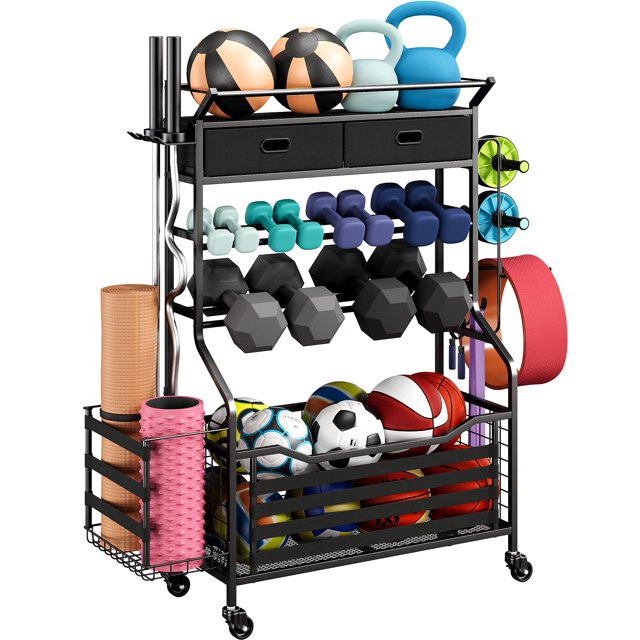 GymChoice Dumbbell Rack,Home Gym Storage Rack for Dumbbells Kettlebells