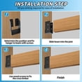 thumbnail image 4 of Colgador de viga oculto, 8 Uds., soporte de viga de 2x4 pulgadas, soporte de marco, soportes de barandilla, colgador de viga apto para viga, columpio, pasamanos, valla, 4 of 5