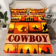 thumbnail image 2 of Homewish Boys Girls Western Cowboy 4-Piece Full Size Sheets,Rustic Farmhouse Bed Sheets,Southwestern Theme Lightweight Sheet Sets,Super Cozy Room Decor, 2 of 7