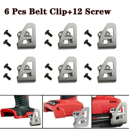 

6 PCS Belt Clip Hook For Milwaukee 2603-22 M18 Fuel Compact 1/2 Driver Drill
