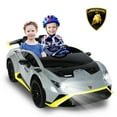 thumbnail image 1 of Gyrocopters Lamborghini Licensed 2 Seater Kids Ride on Car | 12V Electric Vehicle with Stories, Music | Powered Ride on Car for Kids with Parental Remote Control, LED Lights | Gray, 1 of 4