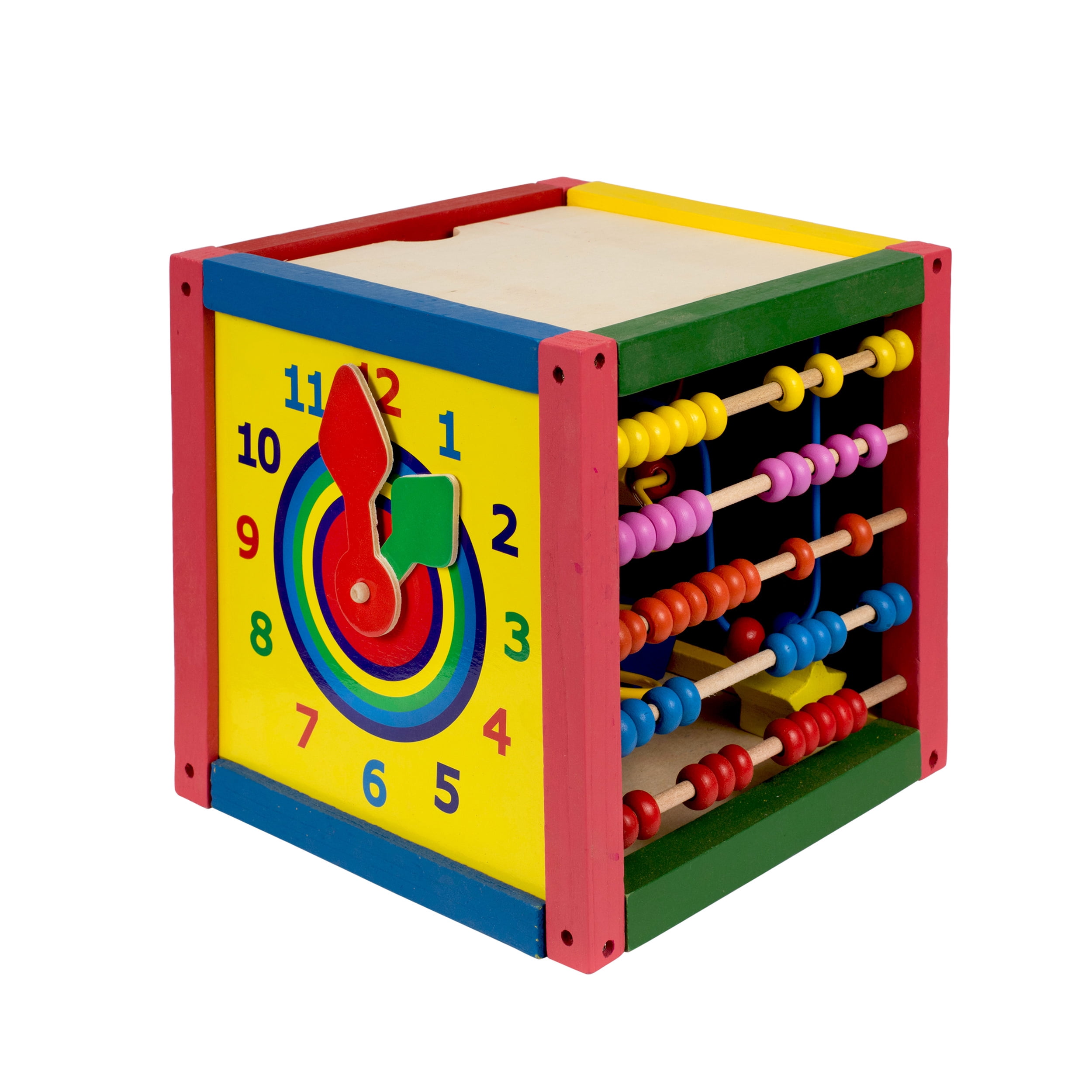 Homeware Wooden 5 in 1 Activity Cube for Children Age 3 and Up