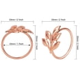 thumbnail image 3 of Juego de 12 servilleteros KPOSIYA Leaf de metal en oro rosa, 3 of 7